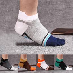 Moda para hombre cinco dedos de los pies calcetines de algodón encanto color casual calcetines cómodos