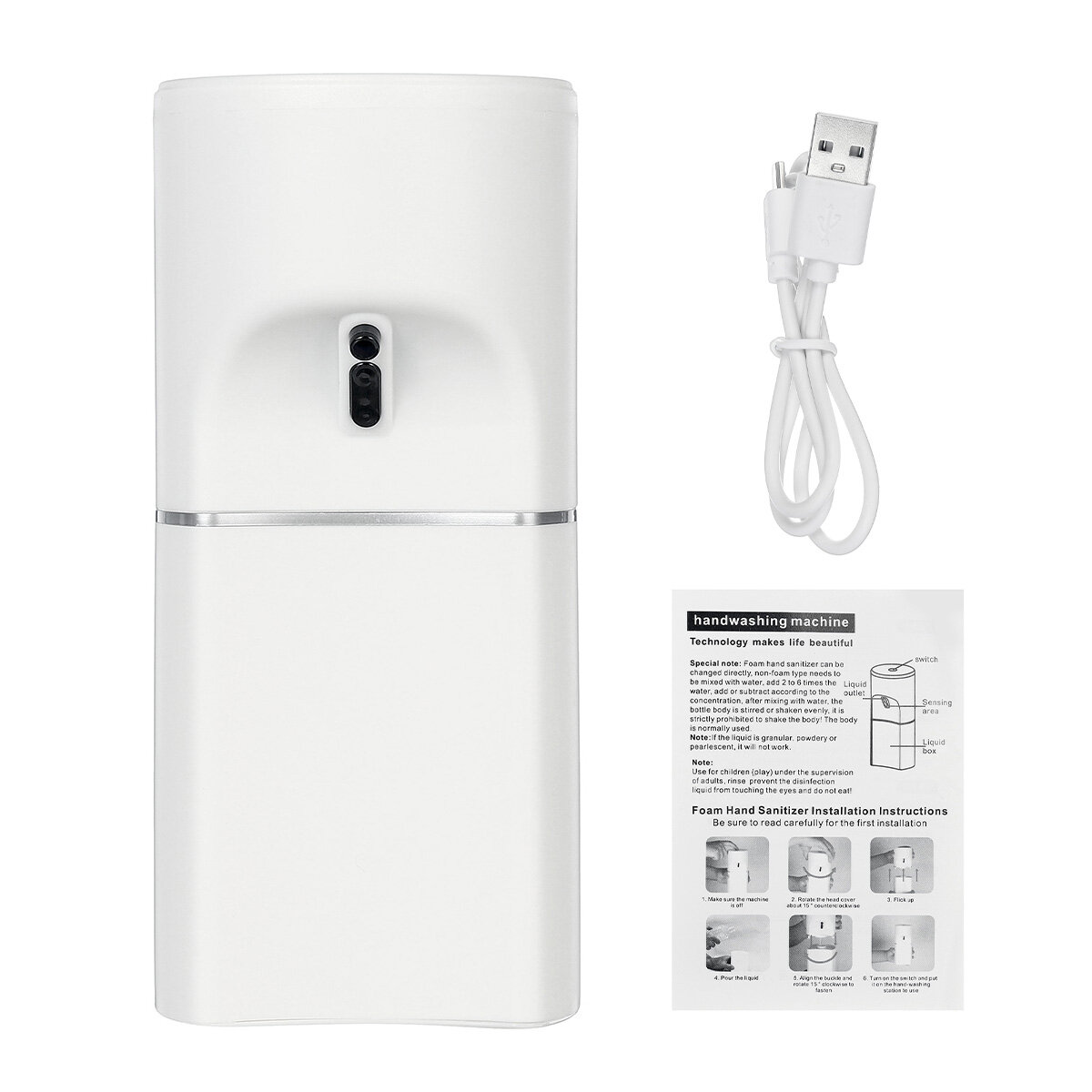 250ML automático Touchless espuma líquida Jabón Dispensador Infrarrojos Sensor Lavadora de manos