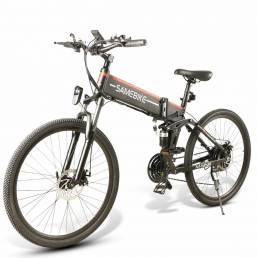 SAMEBIKE LO26 10Ah 48V 500W 26in Bicicleta eléctrica de ciclomotor plegable 35 km / h Velocidad máxima 80 km Kilometraje