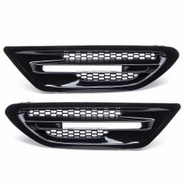 2 piezas Coche rejilla de ventilación de flujo de aire lateral negro brillante para BMW F10 F11 M5 sedán 2011-2017