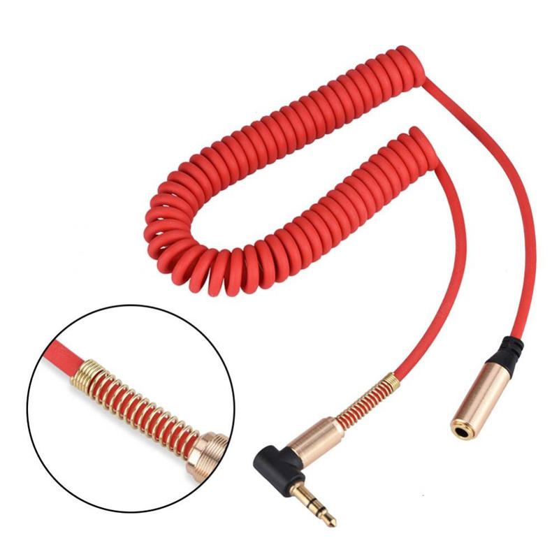 Cable de audio de resorte flexible de 3