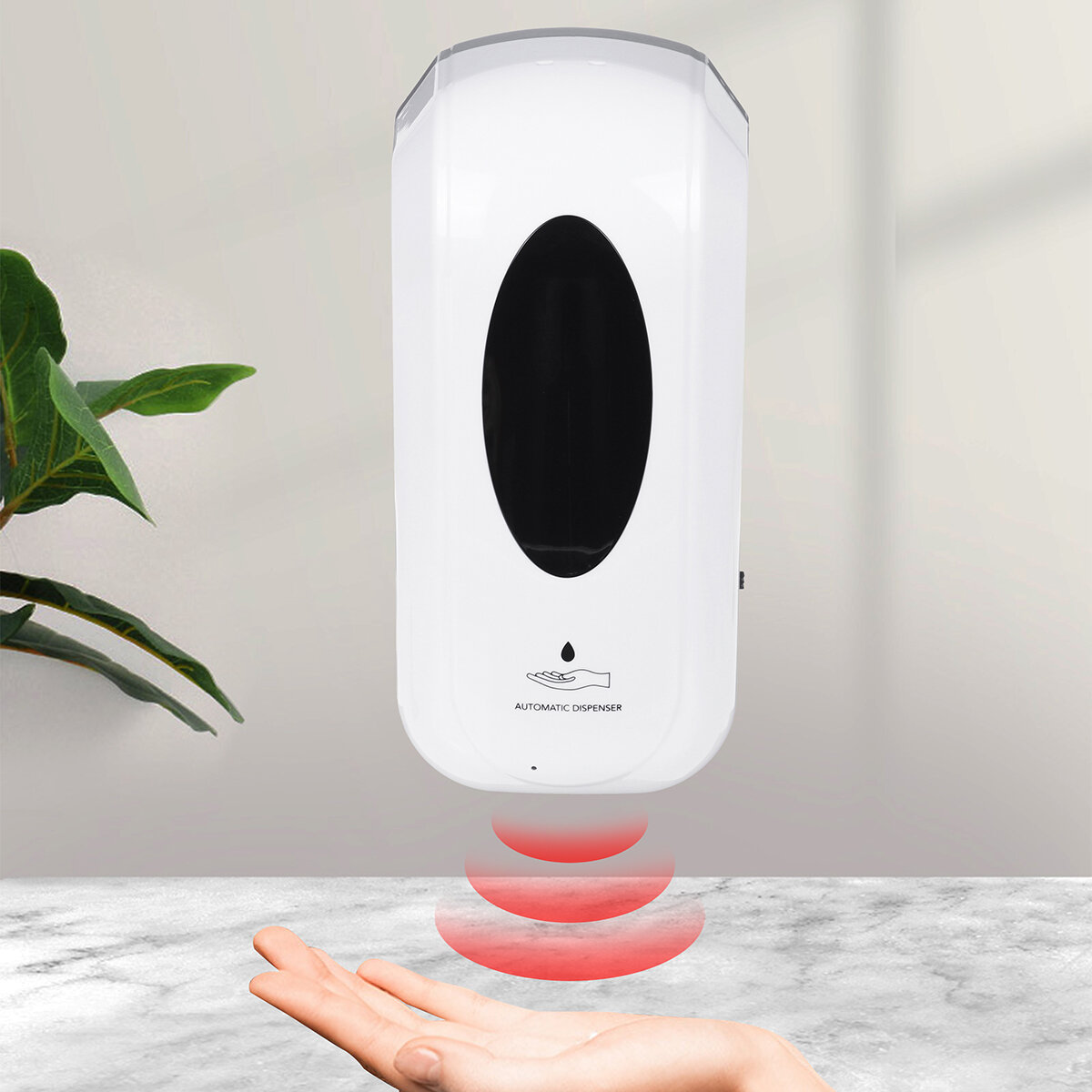 Dispensador de pared automático de 1200 ml Jabón Sensor Lavadora de manos sin contacto Jabón Dispensador Cuarto de baño