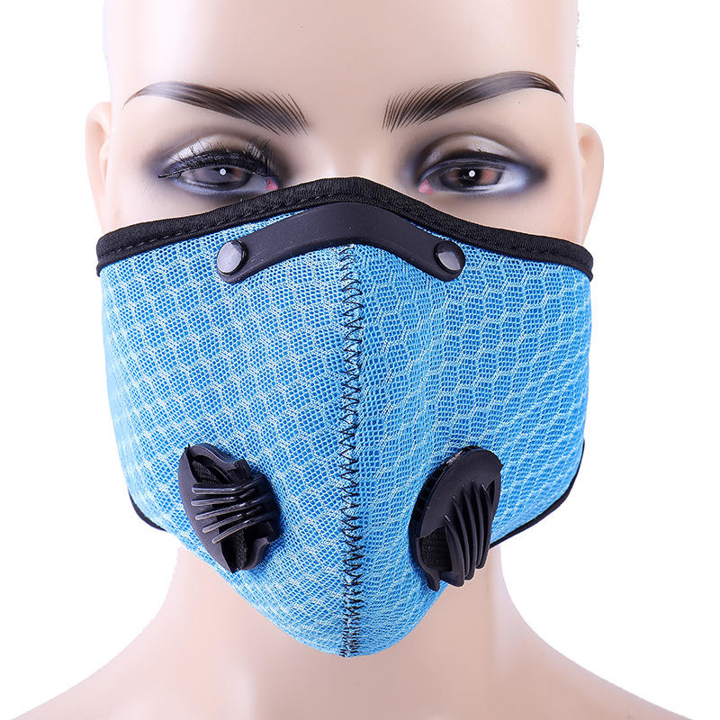 Carbón activado en 3D Anti Polvo PM2.5 Cara Mascara al aire libre Montar Mascara Boca transpirable Mascaras Deportes Mas