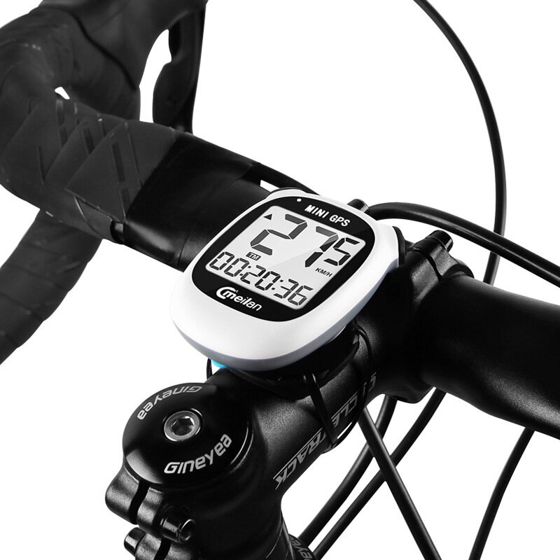 Computadora de bicicleta inalámbrica GPS 1.6 pulgadas LCD Pantalla Impermeable Velocímetro de ciclismo recargable USB Cu