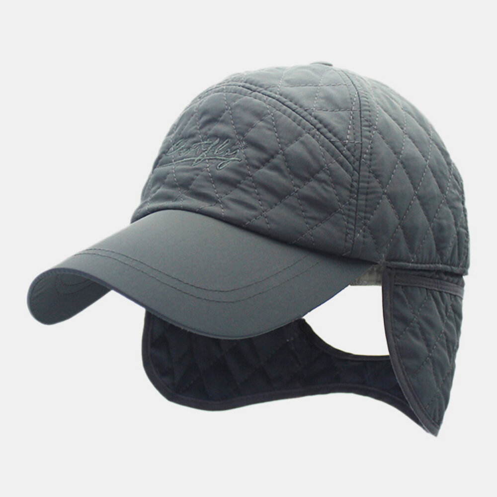 Unisex de doble uso cálido a prueba de viento al aire libre ciclismo deporte orejeras protección sombrero de béisbol