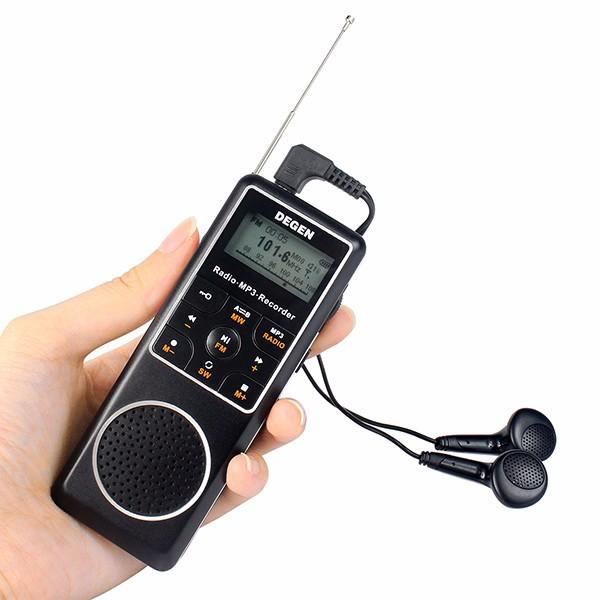 Degen DE1127 portátil AM / FM / SO Digital Radio con reproductor de MP3 de 4 GB Grabadora de voz Lector de libros electr