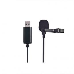 Elebest USB2.0 Lavalier USB Micrófono Condensador señalador omnidireccional Micrófono para juego de computadora Anchor L