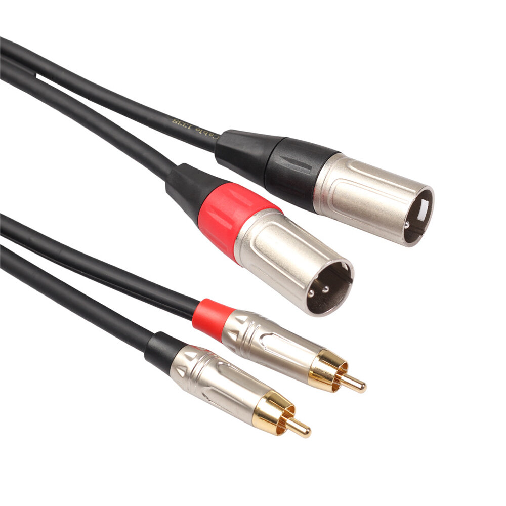 REXLIS TR042BRXK401-18 Cable de audio RCA dual macho a XLR macho dual 1.8 / 3m Micrófono Línea de balance de sintonizaci