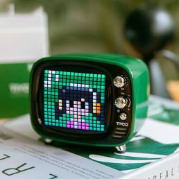 Divoom Tivoo Altavoz bluetooth portátil inteligente Reloj Alarma Pixel Art DIY luz LED Altavoz inalámbrico Subwoofer