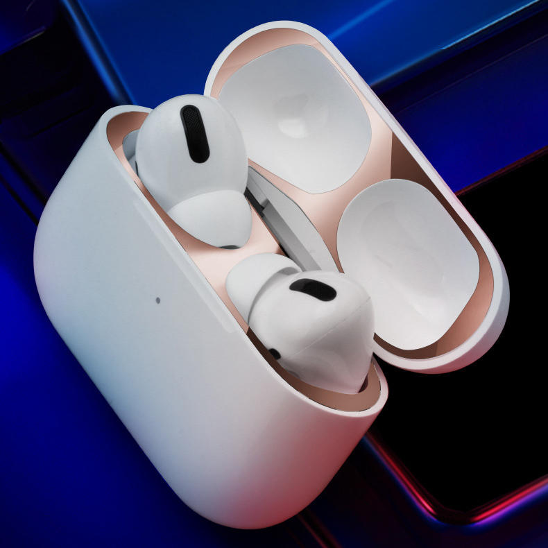 Bakeey Apple Airpods Pro Ultra fino a prueba de polvo Auricular Almacenamiento Caso Metal Pro Película adhesiva adhesiva
