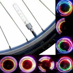 2 piezas 5 LED 8 intermitentes válvula de bicicleta de la bici ligera luz de la rueda