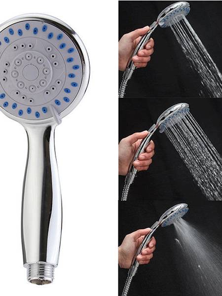 Universal de 3 modos de baño de cromo multifunción ducha de mano sistema de la cabeza