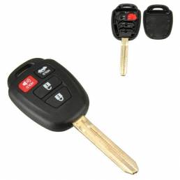4 botones coche shell caso clave remoto w hoja sin cortar para Toyota Camry 