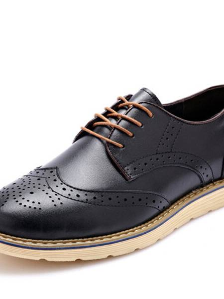 Zapatos Brogue para hombre con cordones y punta redonda Oxford Británicos