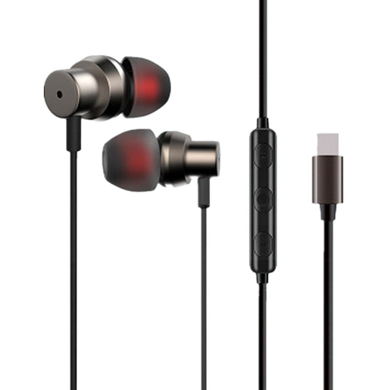 Bakeey Tipo-c Auricular Sonido envolvente estéreo de metal Deportes con micrófono para Xiaomi Note3 mix2 Huawei