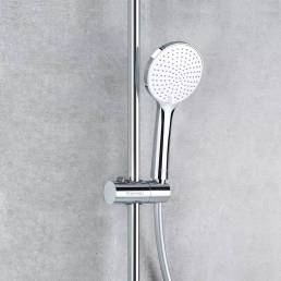 Tinymu Juegos de cabezal de ducha presurizado Panel de ducha grande de 110 mm 3 modos de ducha Agua de acero inoxidable