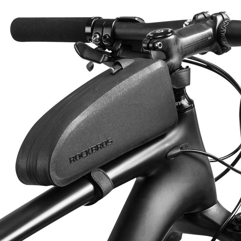 ROCKBROS AS-019 Impermeable Marco delantero de bicicleta Bolsa Suministros de bicicleta de carretera MTB de gran capacid