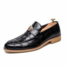Hombres Piel Genuina Patrón Vestido Zapato Casual Business Oxfords