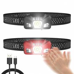 XPE / XPG LED Linterna frontal 3 modos USB Antorcha táctica recargable Luz al aire libre cámping Ciclismo