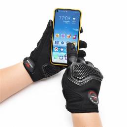 WOSAWE Touch Screen Full Finger Motocycle Guantes Bicicleta Moto Montar Off-Road Guantes Hombres Mujer