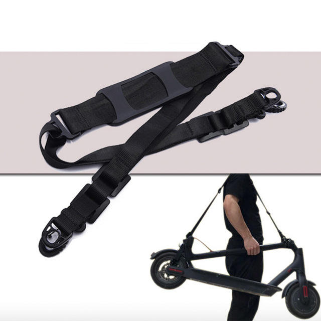 BIKIGHT Soporte de hombro para scooter negro Banda Multifunción ajustable Cuello Correa Cinturón para scooter eléctrico