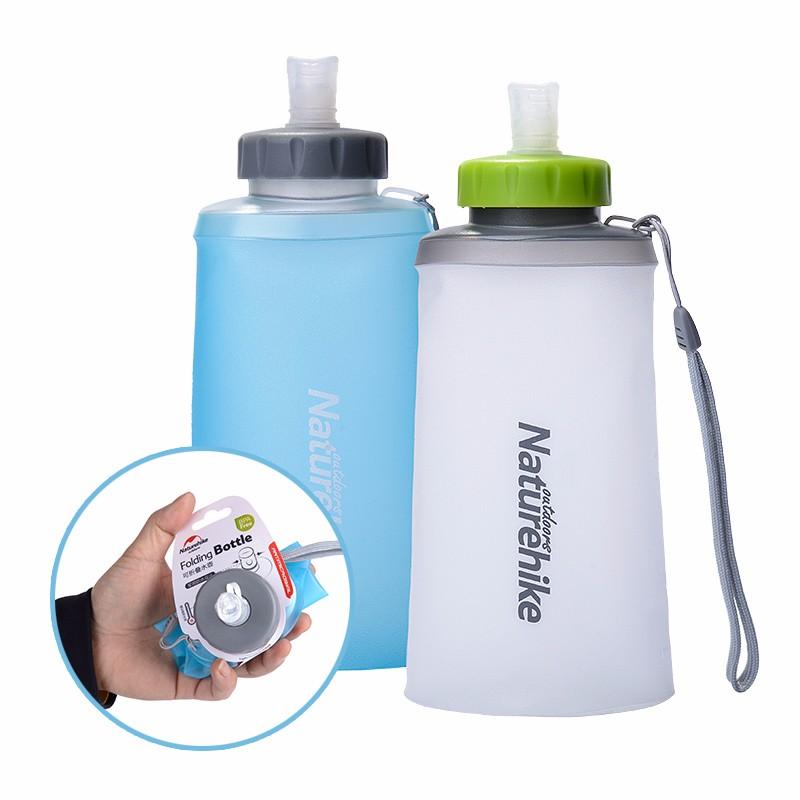 Botella de agua plegable de silicona de NatureHike deportes al aire libre suave de la taza bolsa de beber portátil