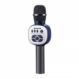 SGODDE Wireless Bluetooth Karaoke Micrófono Grabador de altavoz portátil KTV con LED Luces de baile
