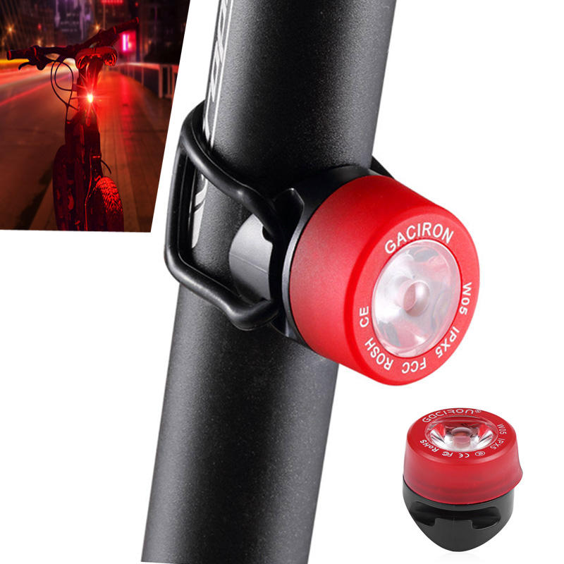 GACIRON W05 LED Luz trasera de la bicicleta 3 modos IPX5 Impermeable Bicicleta Advertencia linterna trasera Lámpara