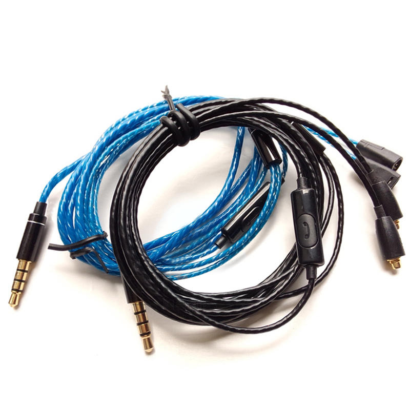 Tingo Cables Black E80 Pin Auricular Cable 3.5mm Jack Alambre con Micrphone