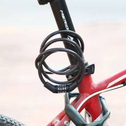 Bicicleta cerradura Combinación de código de 4 dígitos Seguridad de bicicleta cerradura Cadena de bicicleta cerradura Se
