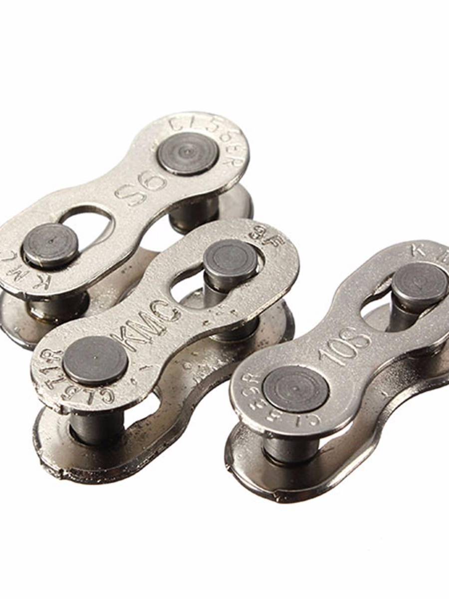 Dos cadenas de bicicleta de plata duraderas KMC Magia hebilla de 6-7-8-9-10 botón de velocidad