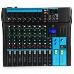 Bakeey YT-80 Consola mezcladora 8 canales Consola mezcladora de audio bluetooth profesional Estudio USB DJ Mezcla de son