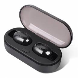 QK-05 Mini TWS Bluetooth dinámico V5.0 Auricular Mensaje de voz Impermeable Auriculares estéreo
