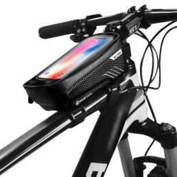 WILD MAN E1 PU + EVA Pantalla táctil para teléfono de bicicleta Bolsa con orificio para auriculares Impermeable Equipo d