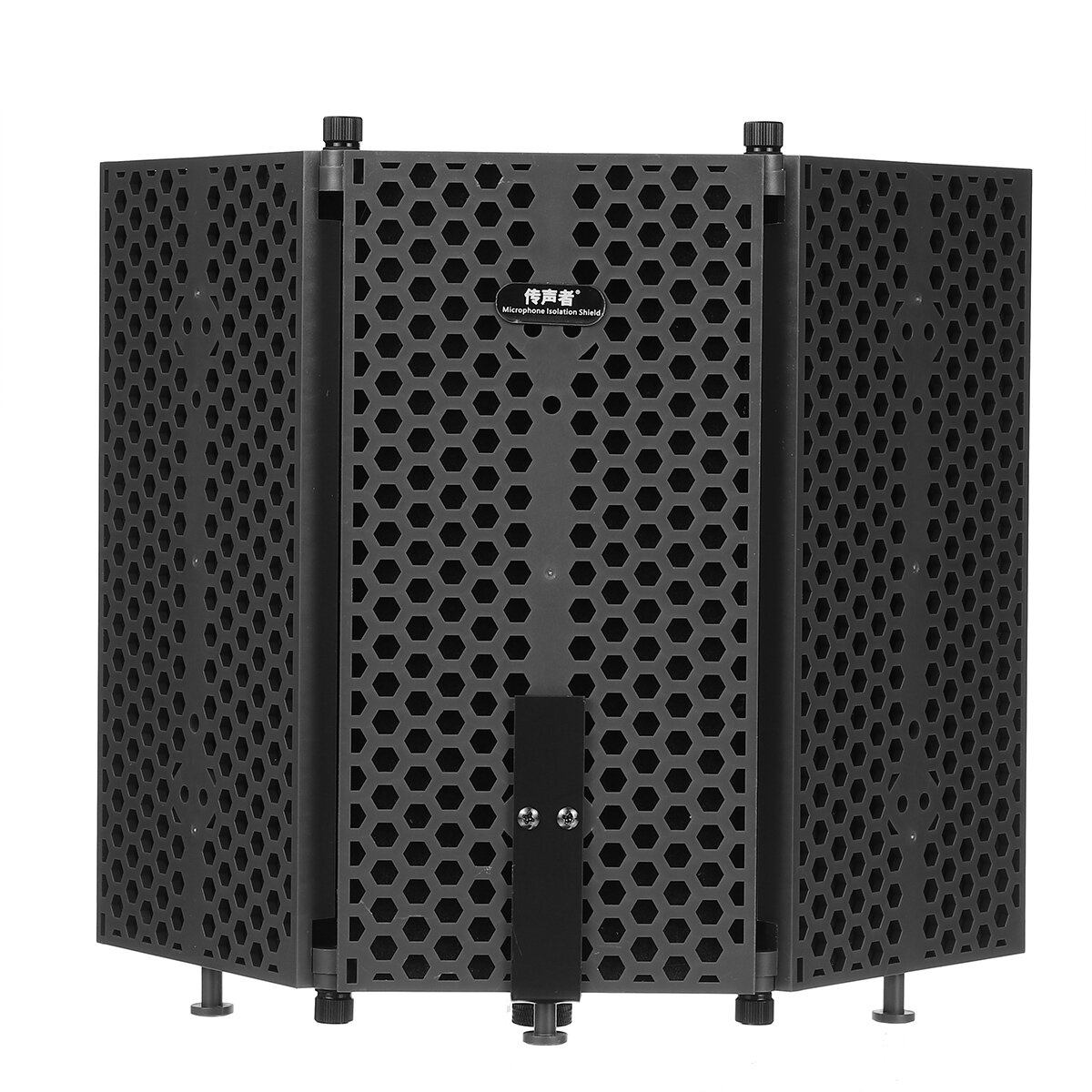 3 Placa Grabación plegable Micrófono Tablero de pantalla de viento Micrófono Escudo de aislamiento para equipo de estudi