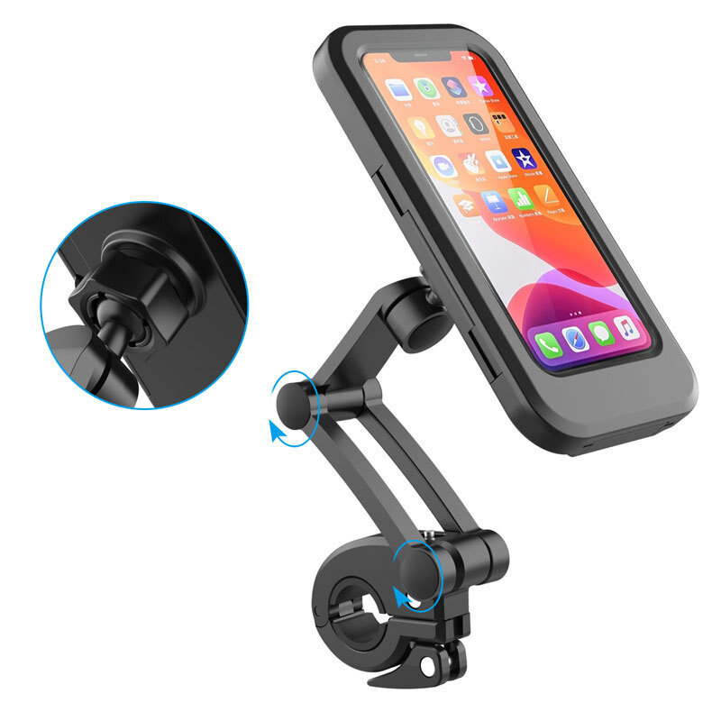 Ajustable Impermeable Soporte para teléfono para bicicleta Bicicleta universal Moto Soporte para manillar Soporte para t