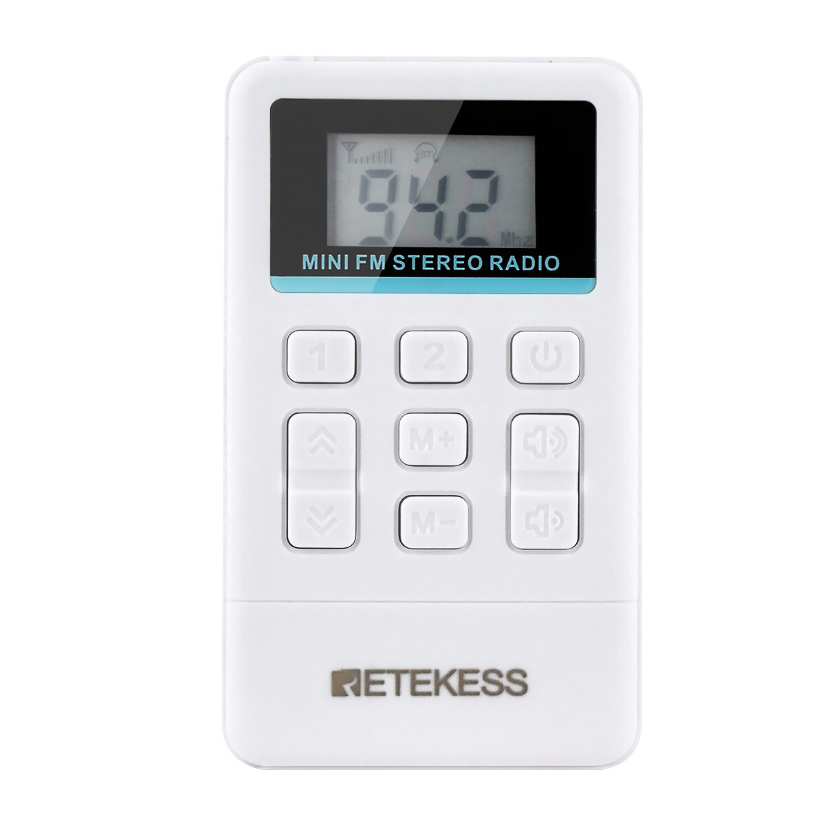 Retekess TR 612 FM portátil Radio Receptor 50-108Mhz Búsqueda automática con Auricular
