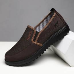 Zapatos para caminar casuales de tela transpirable usable cómoda clásica para hombre