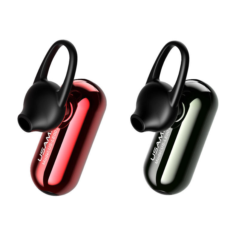 Usams US-LE001 bluetooth inalámbrico Auricular Mini Invisible Auriculares individuales Manos libres Cancelación de ruido