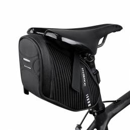 Cola de asiento trasero de bicicleta INBIKE 210D Bolsa Tira de advertencia reflectante Carcasa dura puede colgar luz tra