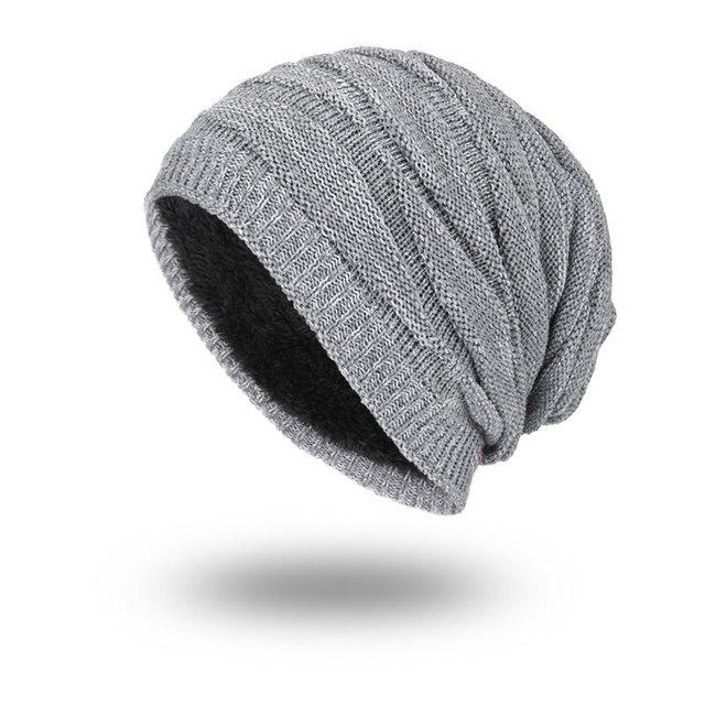 Tide Knit Wool Sombrero Plus Warm Diamond Head Mens al aire libre Beanie Sombrero