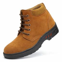 Zapatos de trabajo de seguridad antideslizantes con punta de acero Soft para hombres