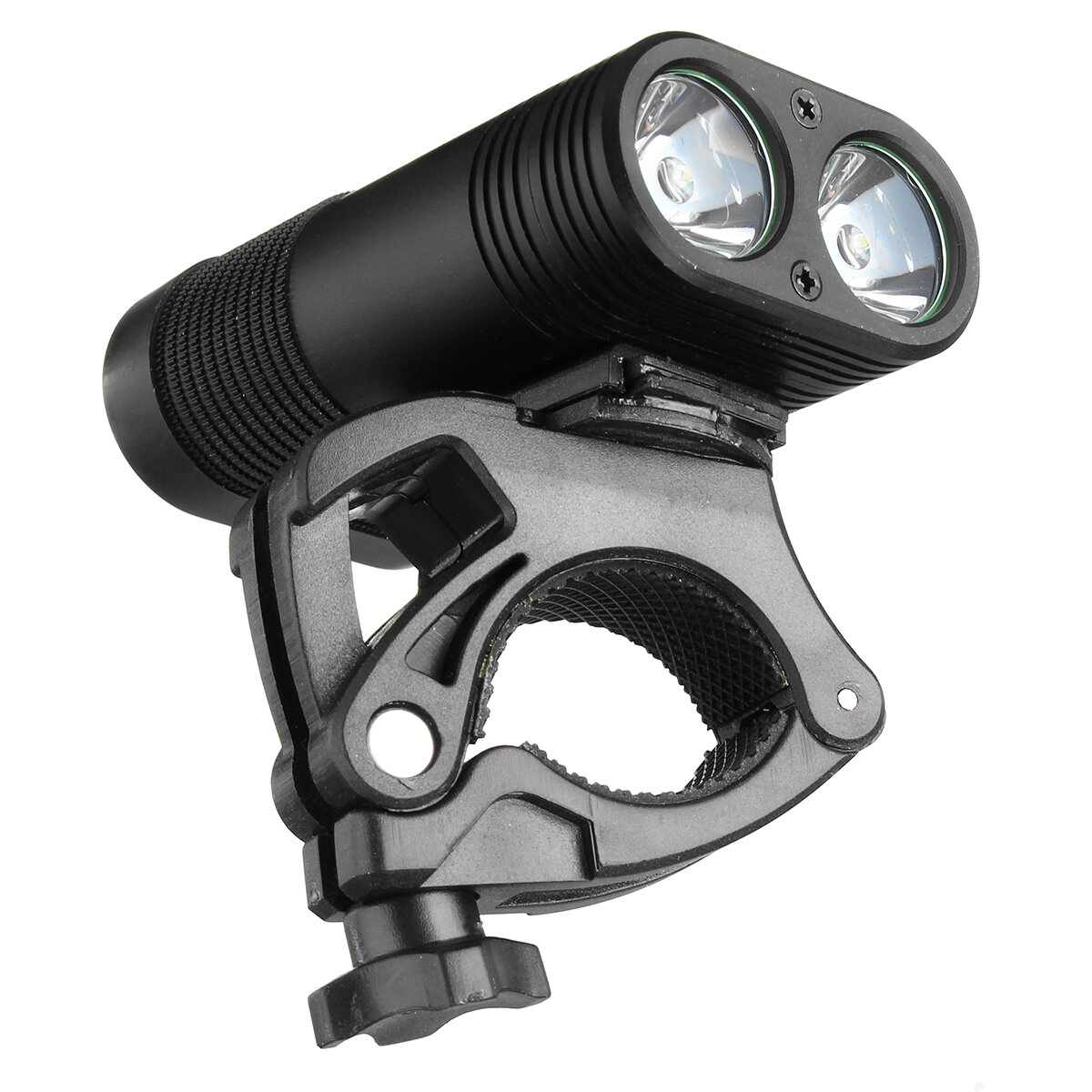 3000LM Doble LED Luz de cabeza de bicicleta recargable Bicicleta Type-C Lámpara + Faro de montaje giratorio