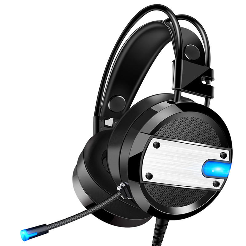 A10 3.5mm E-sports Gaming Auriculares luminosos Reducción de ruido HiFi Auriculares con cable con micrófono