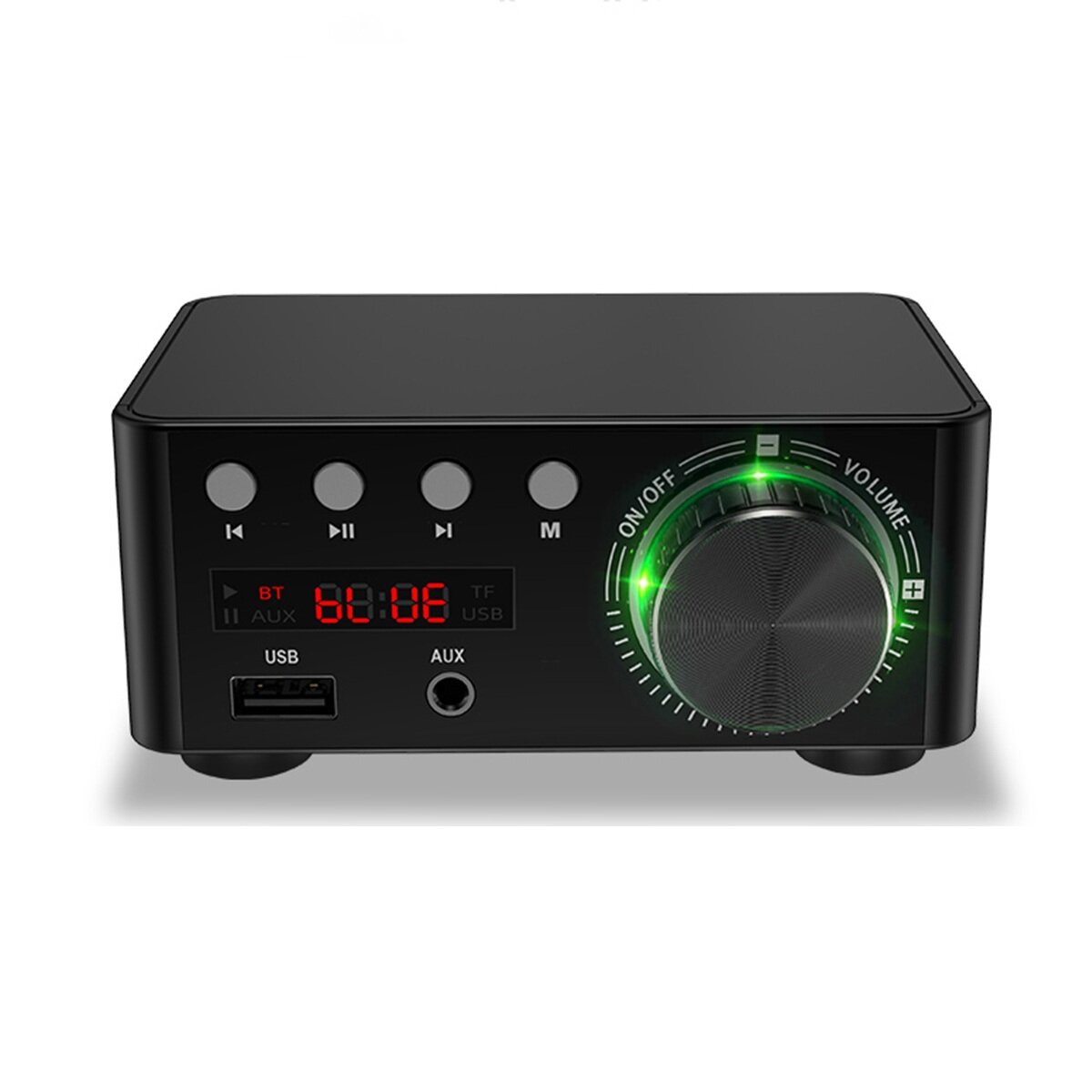 HiFi Mini Digital Amplificador bluetooth 5.0 Amplificador RCA Sonido estéreo Tarjeta TF Disco U AUX Sonido sin pérdida P