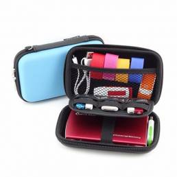 Usb flash drive auricular digital gadget bolsa de viaje plata almacenamiento bolsa