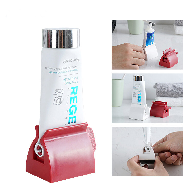 Honana BX-924 Anya ABS Creative Cuarto de baño Exprimidor de tubo de pasta de dientes Dispensador de tubo multifunción