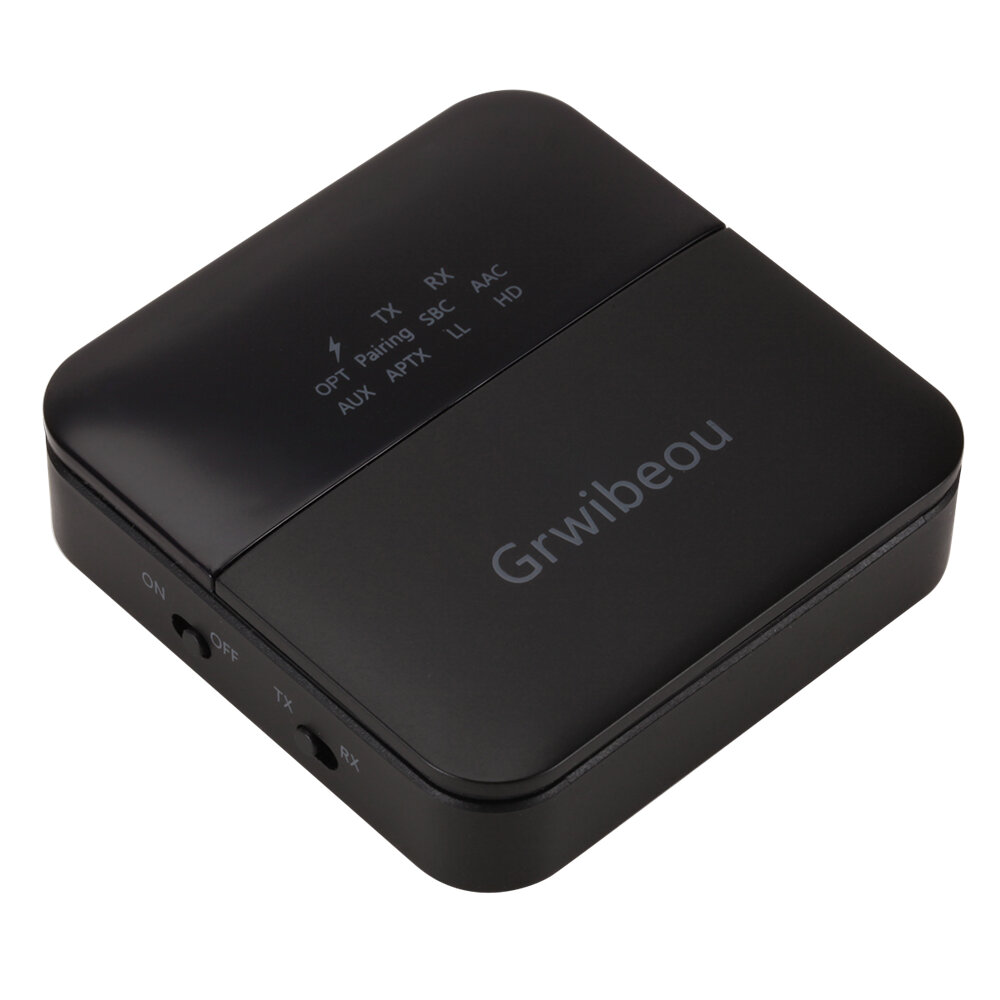 Grwibeou HD LL Bluetooth 5.0 Transmisor de audio Receptor Estéreo TV PC Coche Adaptador inalámbrico Dongle RCA SPDIF 3.5