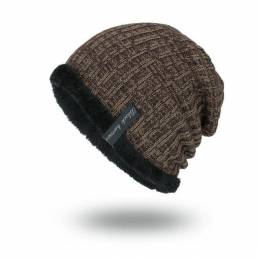 Sombrero Tide Knit Wool Hat Season Plus Warm Ab Yarn Long Standard Set Head Mens al aire libre Hat
