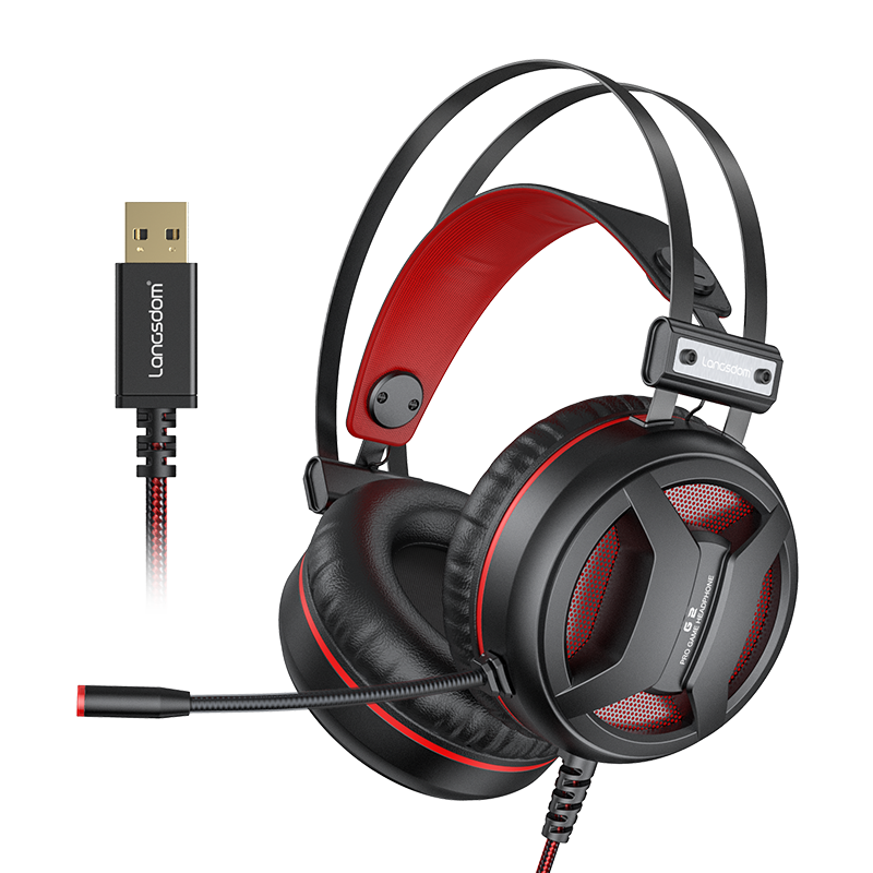 Nuevo Langsdom G2 USB 7.1 Gaming Headset Auriculares con luz RGB con cancelación de ruido Micrófono para PC Laptop PS4 X